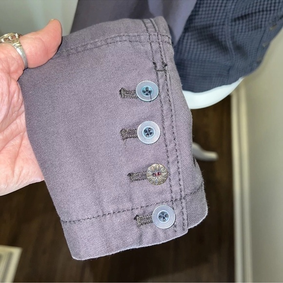 Anthropologie EUC Hei Hei Delaine Blazer Soft exposed Seams Button Cuff 10 - Picture 9 of 15